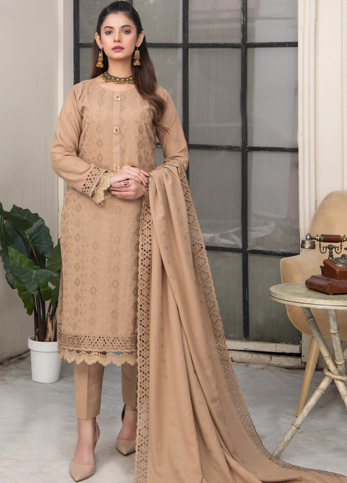 Icon By MR Textile Embroidered Chikankari Karandi Unstitched 3 Piece Suit - MRT24ICK 10