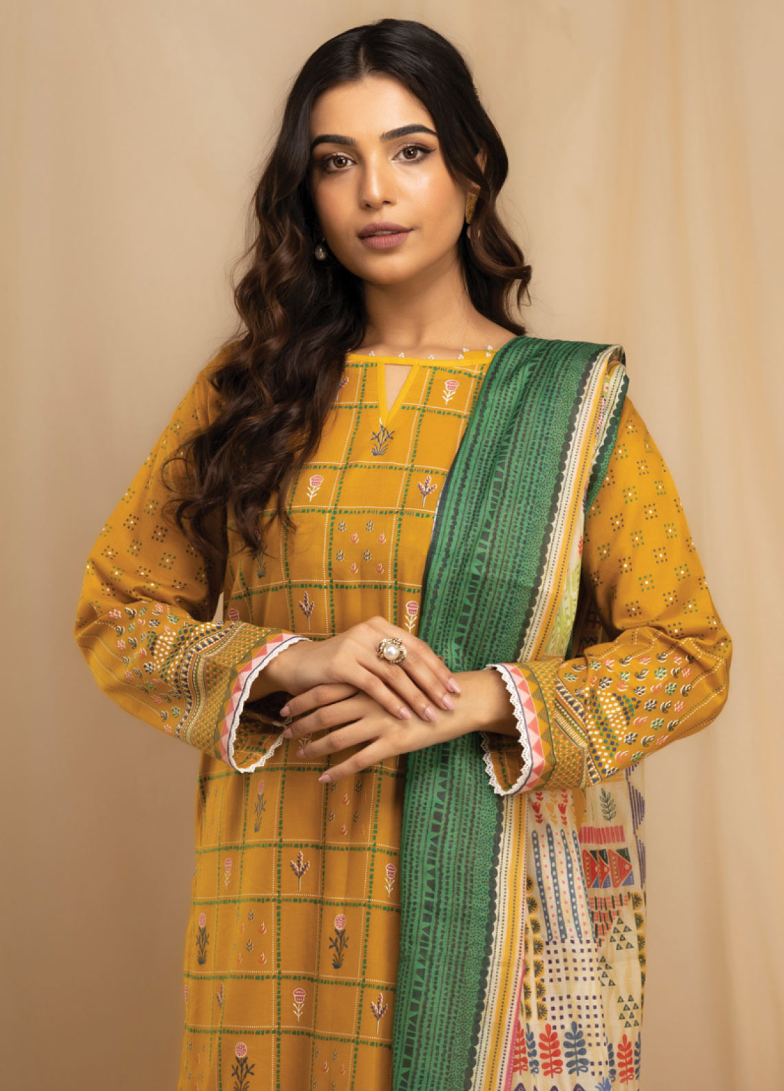 D#32A LSM Lakhany Komal Printed Lawn 3Pc 123 V-1