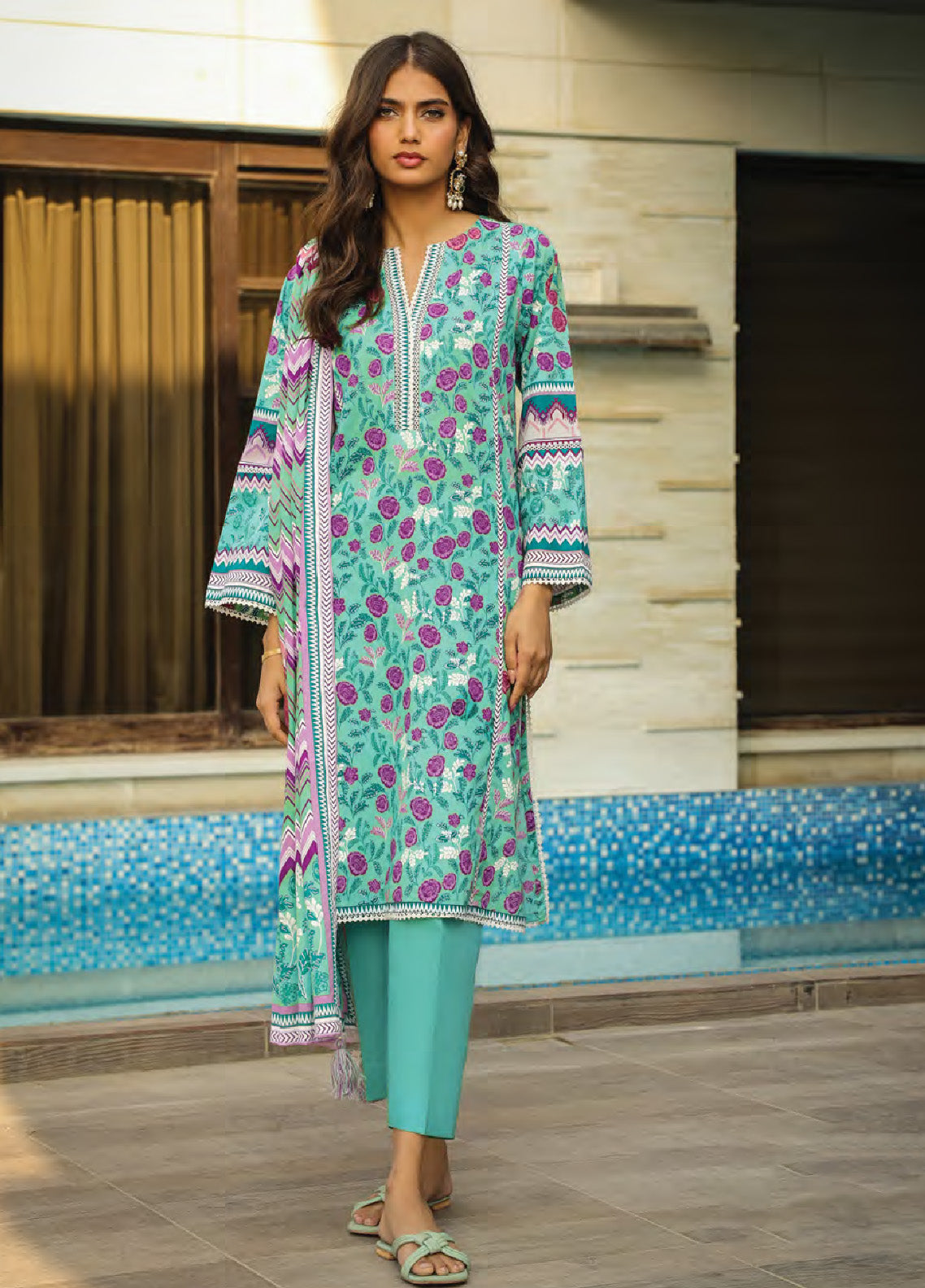 Komal Prints By Lakhany Printed Lawn Unstitched 3 Piece Suit - LSM24KP LG-MM-0013-A
