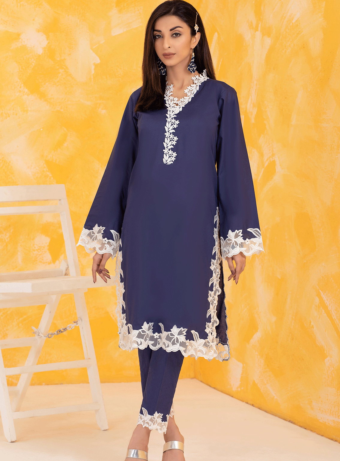 Lakhany By LSM Embroidered Cambric Stitched 2 Piece Suit - LSM-2808