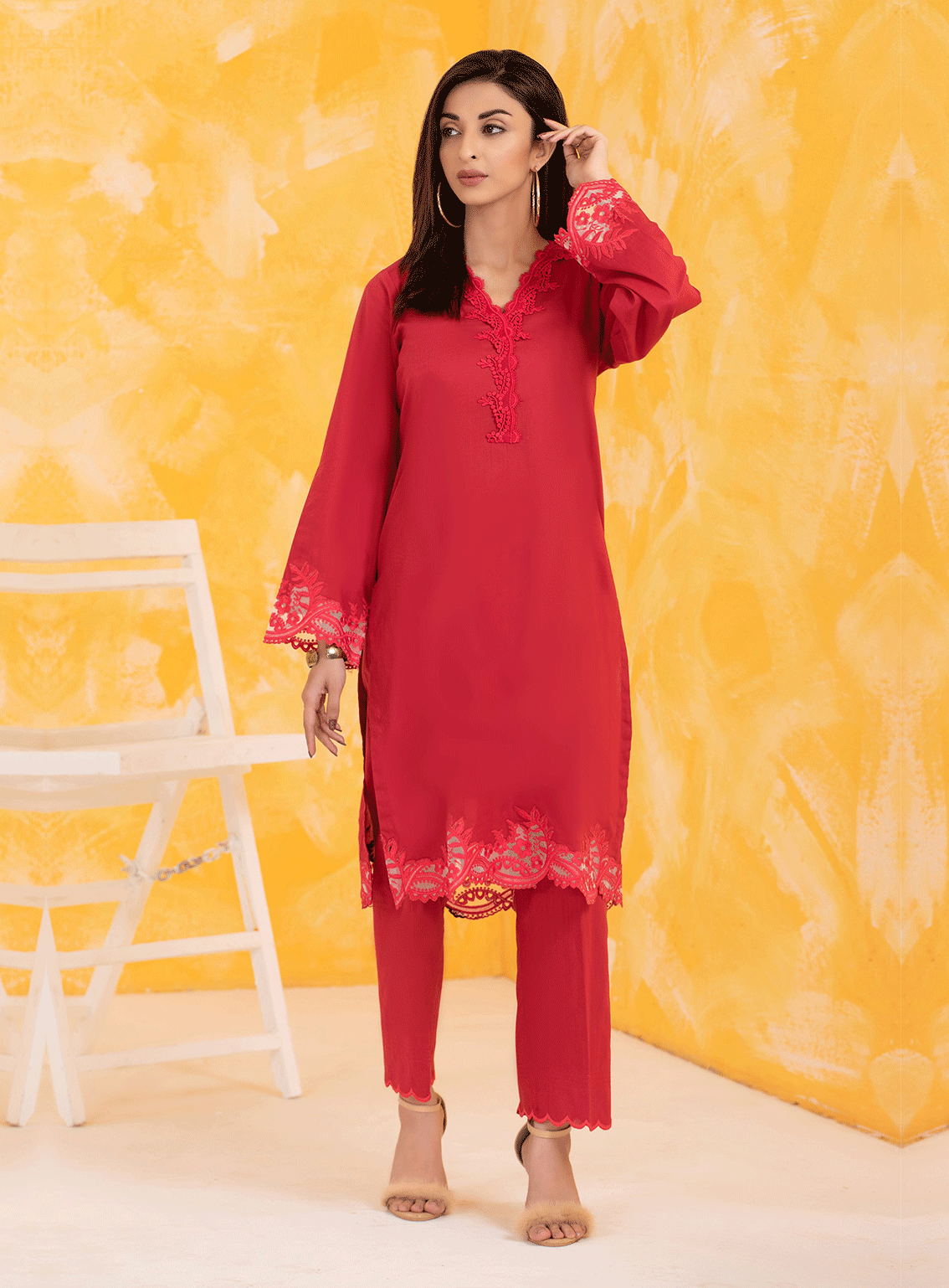 Lakhany By LSM Embroidered Cambric Stitched 2 Piece Suit - LSM-2810