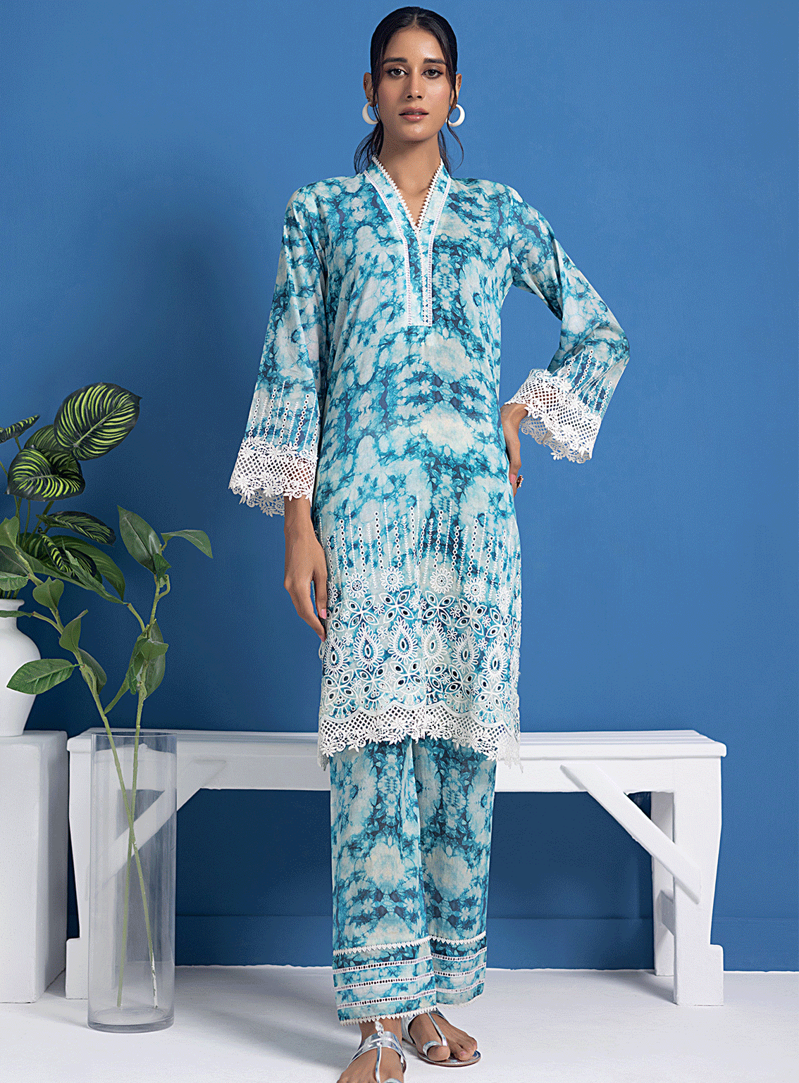 Lakhany By LSM Embroidered Lawn Stitched 2 Piece Suit - LG-SK-0074
