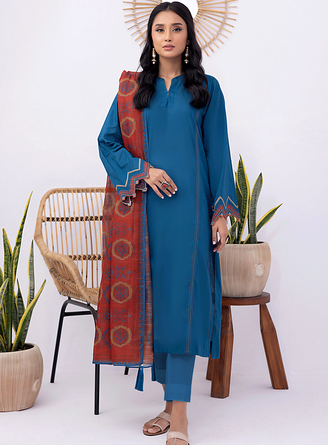 Lakhany By LSM Embroidered Organza Stitched 3 Piece Suit - LG-SS-0500
