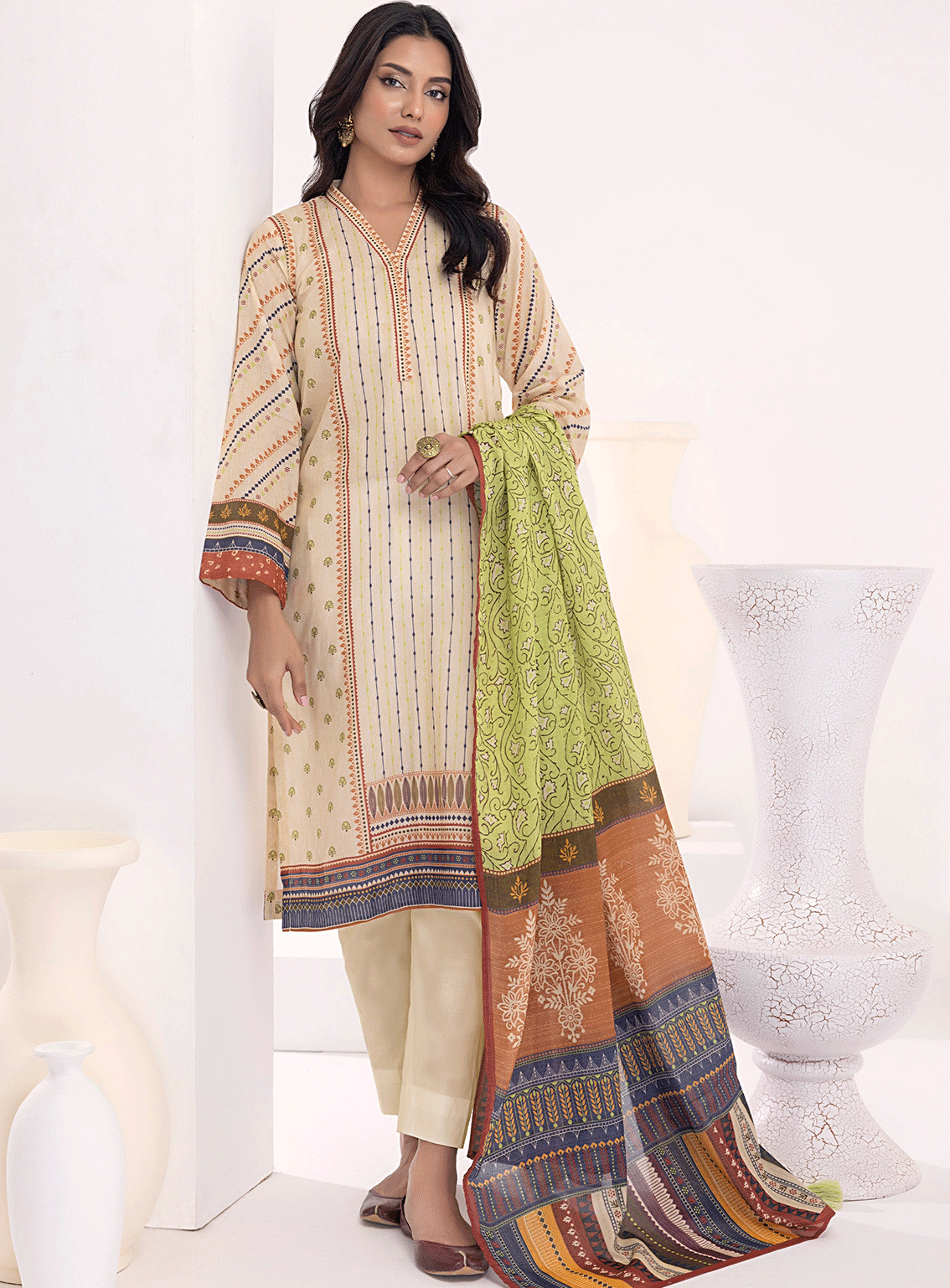 Lakhany By LSM Printed Lawn Stitched 3 Piece Suit - LG-ZH-0060