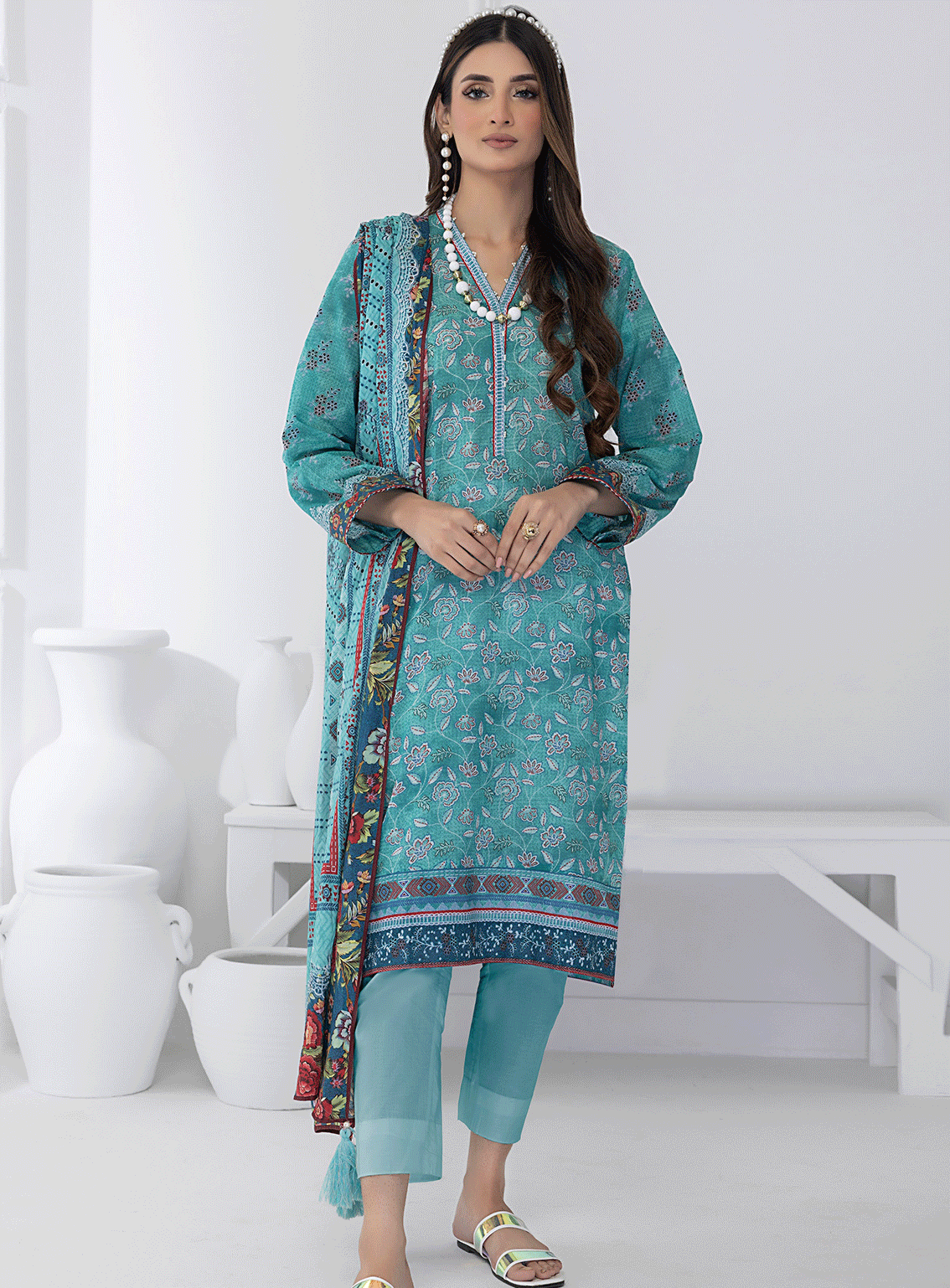 Lakhany By LSM Printed Lawn Stitched 3 Piece Suit - LG-ZH-0089
