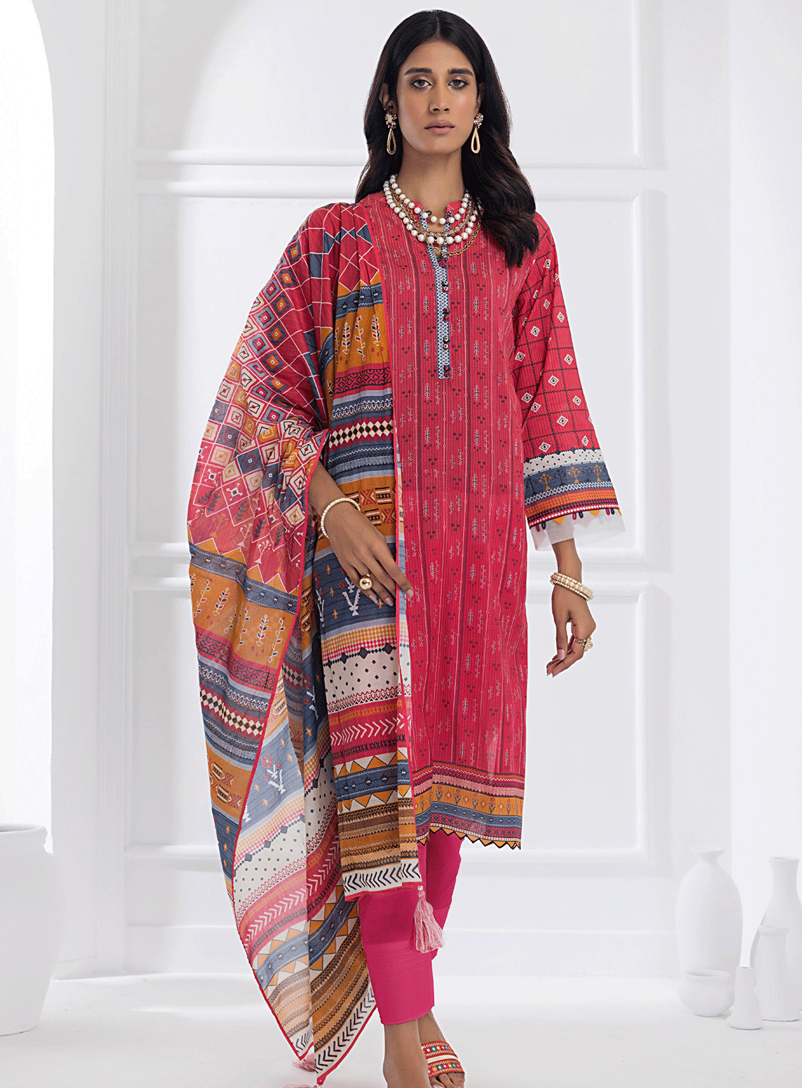 Lakhany By LSM Printed Lawn Stitched 3 Piece Suit - LG-ZH-0090
