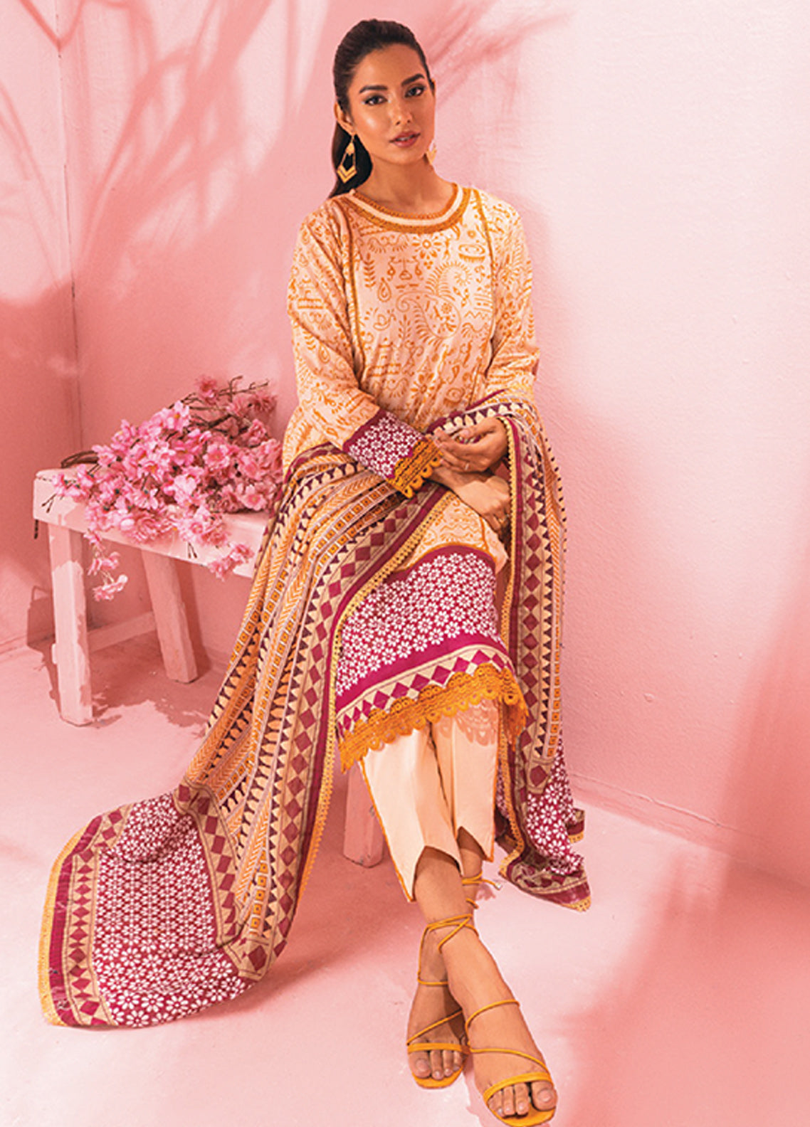 D#13 AlZohaib Colors Digital Printed Lawn Collection 323