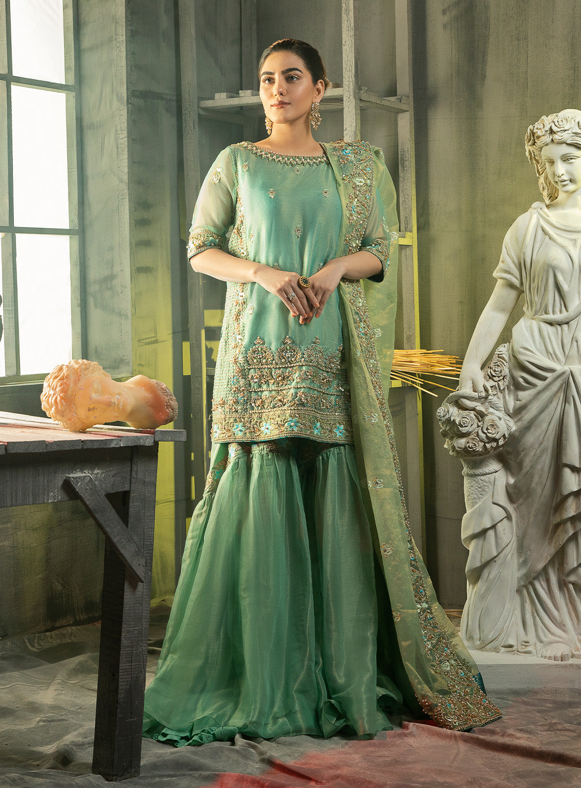 Manifesto By Laveen Hand Embellished & Embroidered Missouri Unstitched 3 Piece Suit - LV24M LCM-006-22 NEVER ENDING
