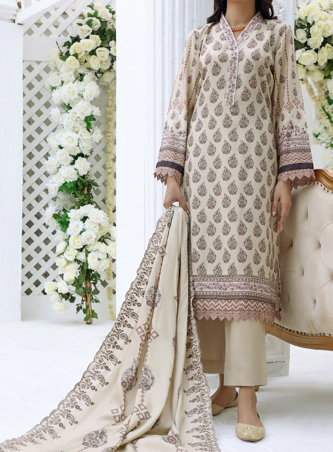 Mariyah by VS Textile Embroidered Karandi Unstitched 3 Piece Suit - 02