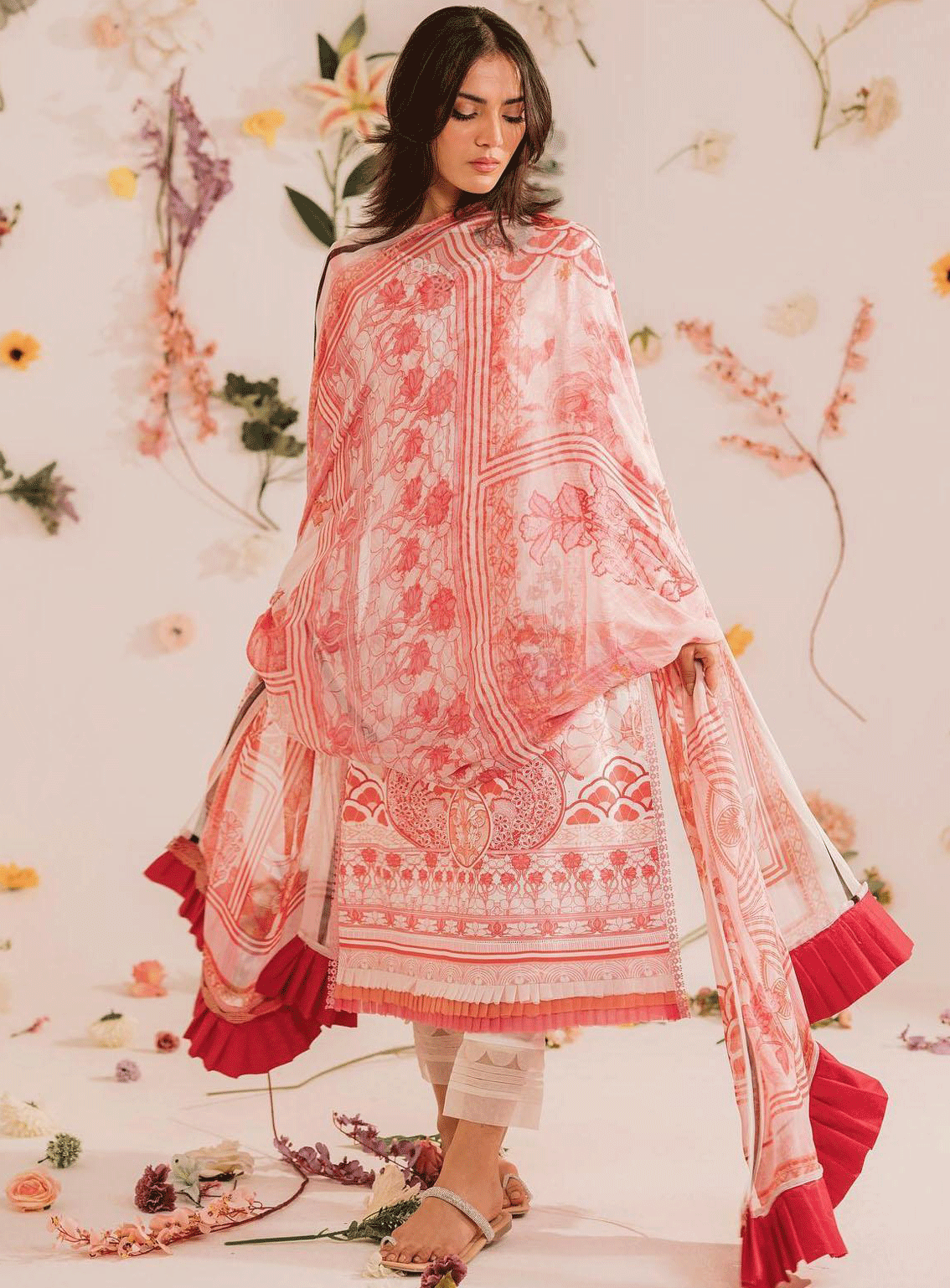 Meraki by Asifa & Nabeel Printed Lawn Unstitched 3 Piece Suit - AN23SL MKL-15