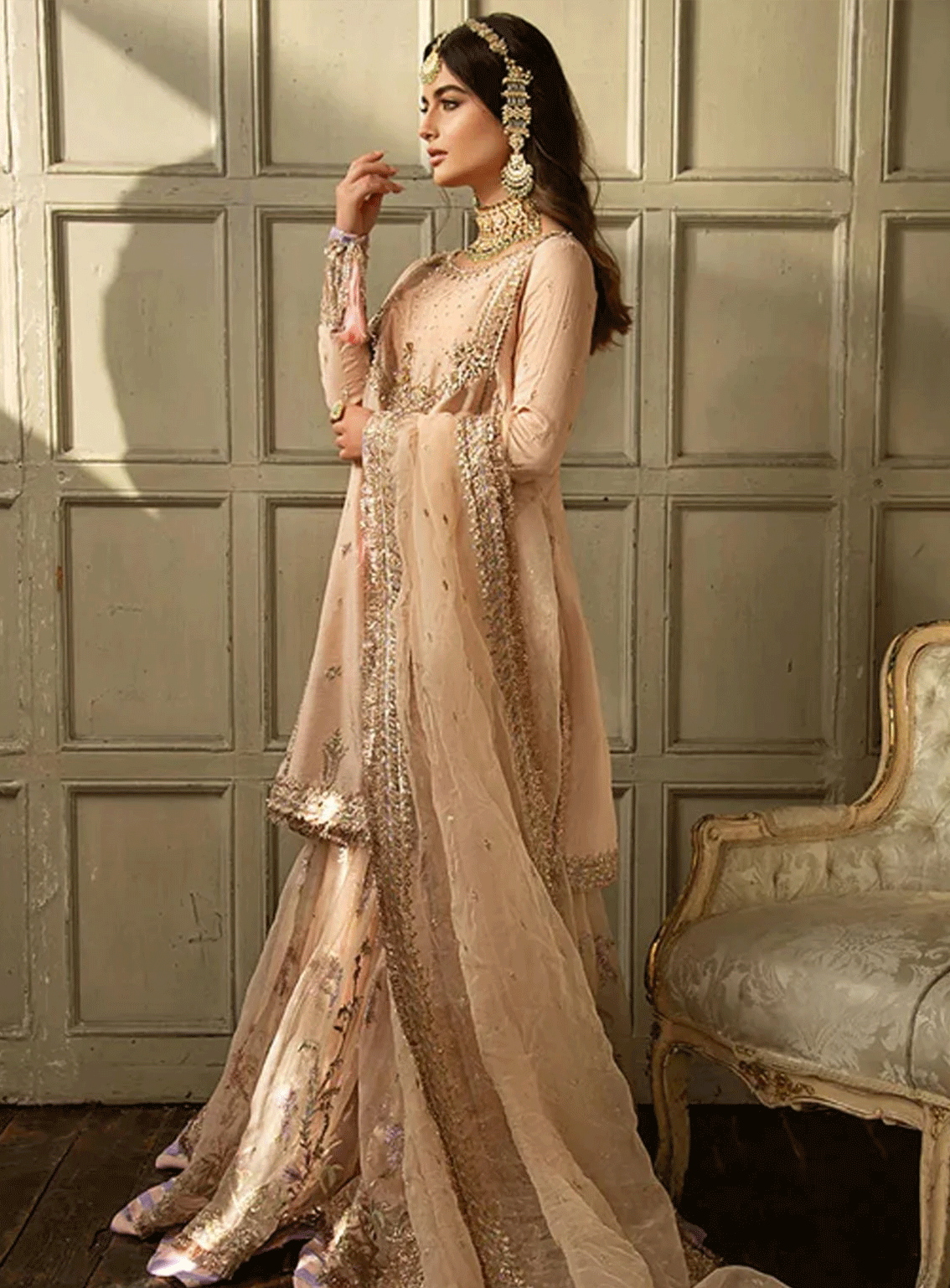 Nur By Sobia Nazir Embroidered Raw Silk Unstitched 3 Piece Suit - 05