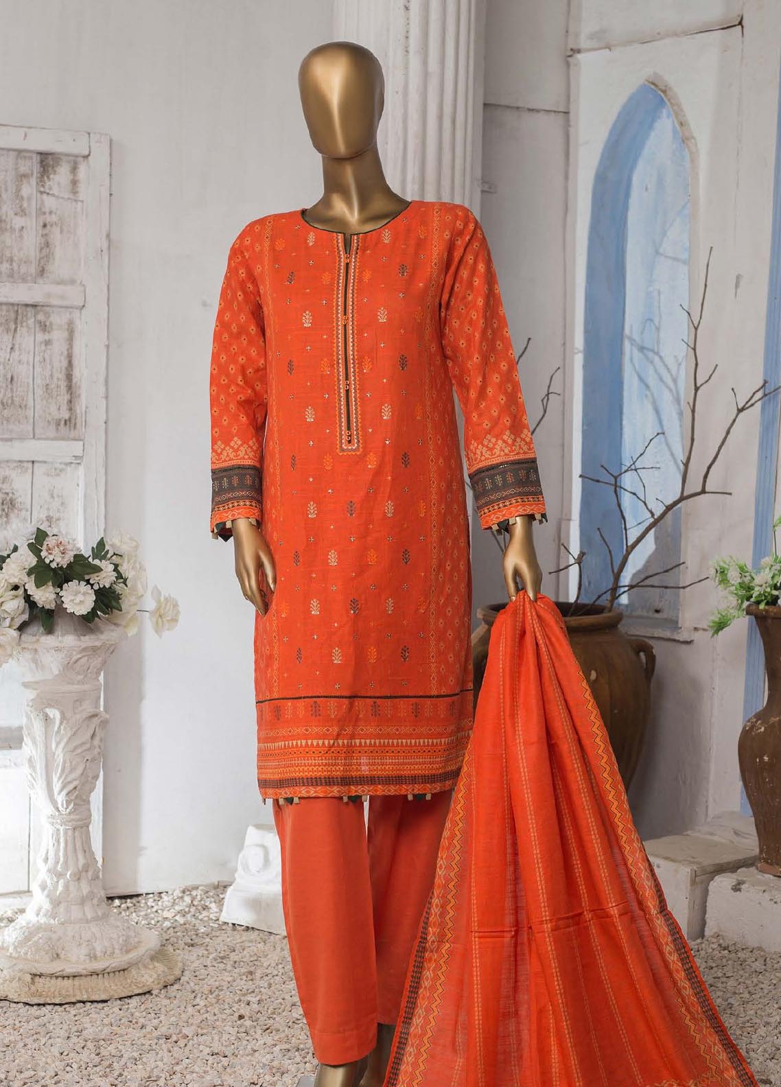 D#2216 HZ Premium Khaddar Emb Collection 1122