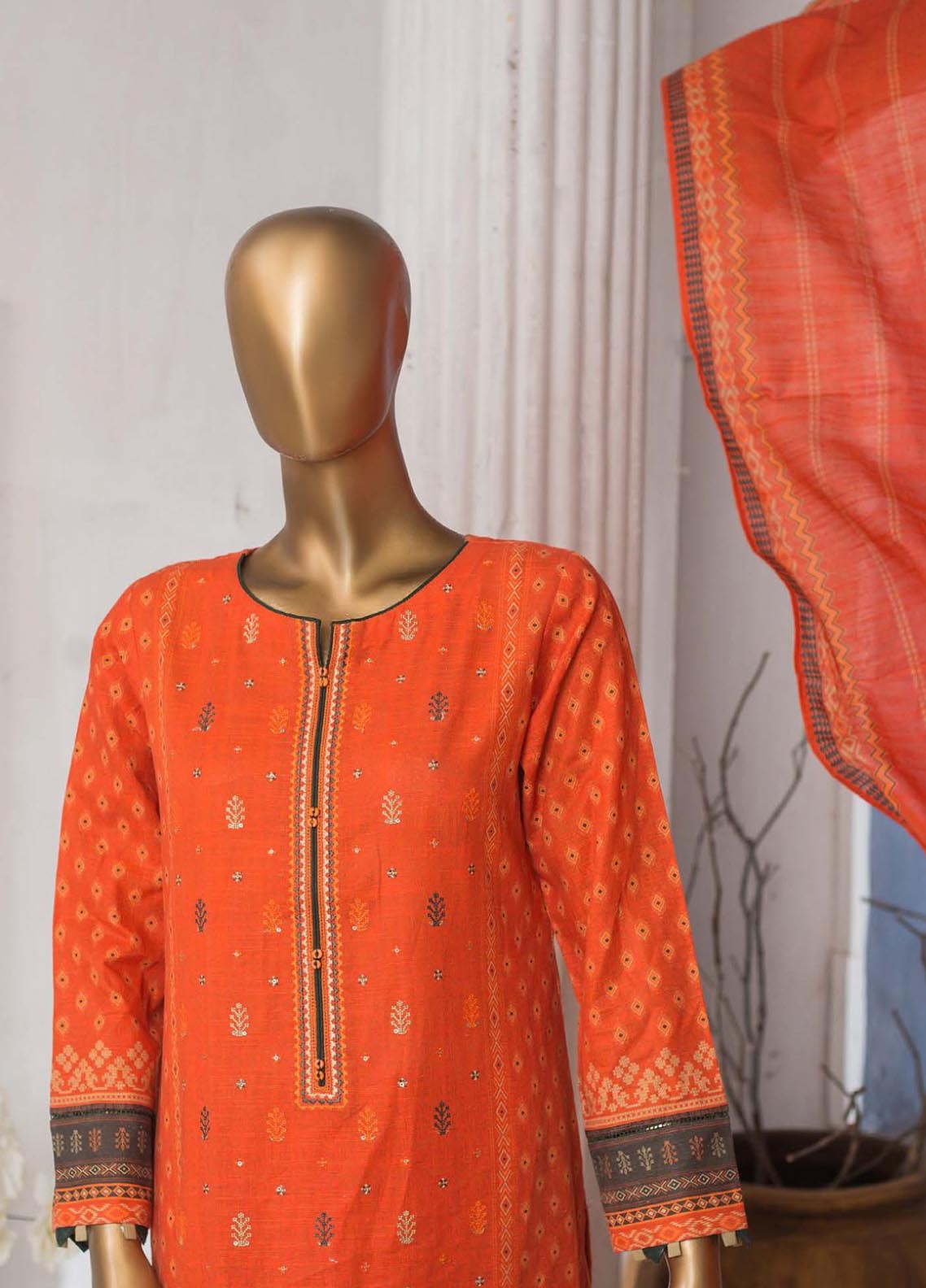 D#2216 HZ Premium Khaddar Emb Collection 1122