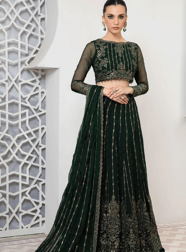Pareesia by Zarif Embroidered Chiffon Unstitched 3 Piece Suit - ZP-10 FREESIA