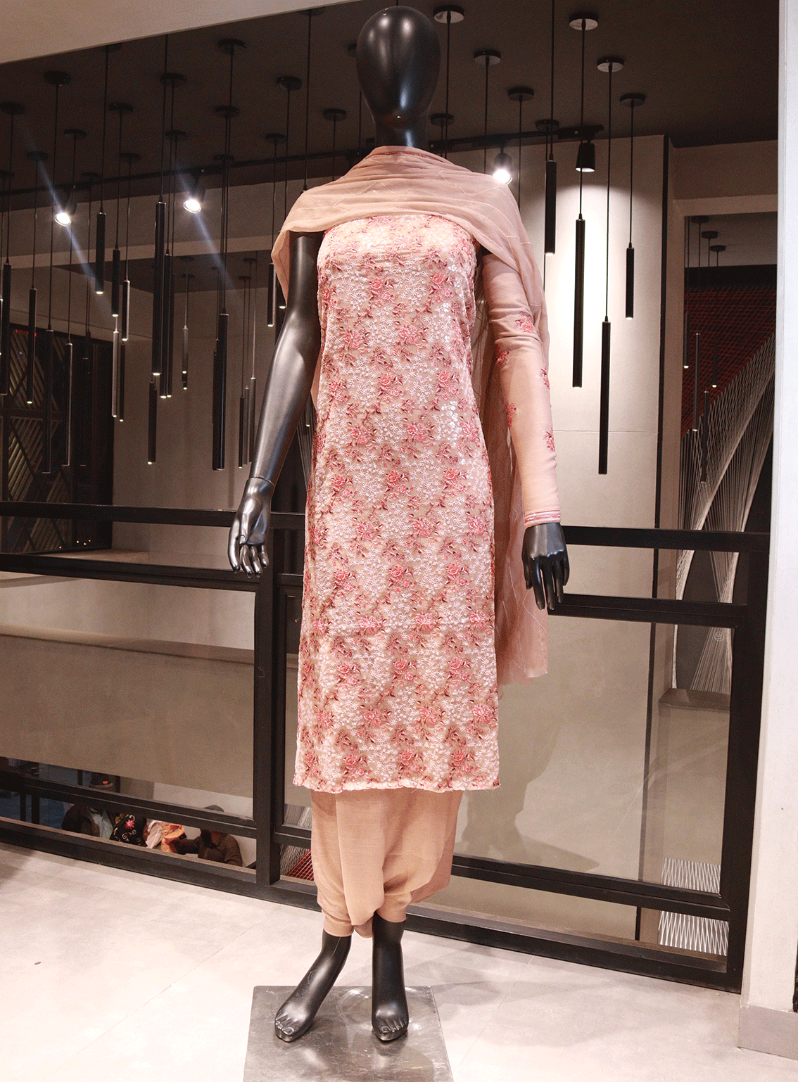 Royal Fashion Embroidered Chiffon Unstitched 2 Piece Suit - RF23EE ET2511-1
