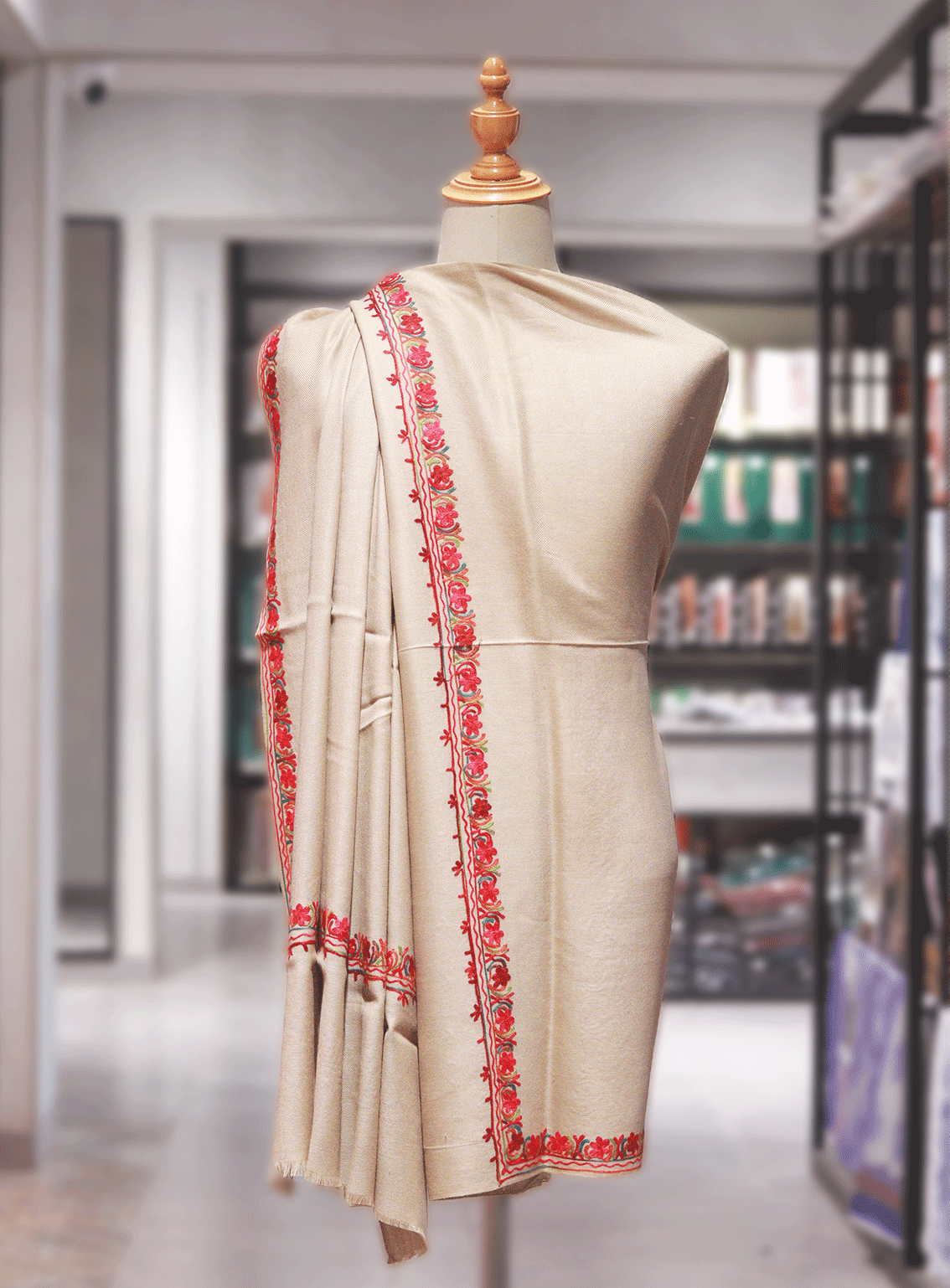 Royal Fashion Embroidered Woolen Shawl - RF23SH A6PAT316-3