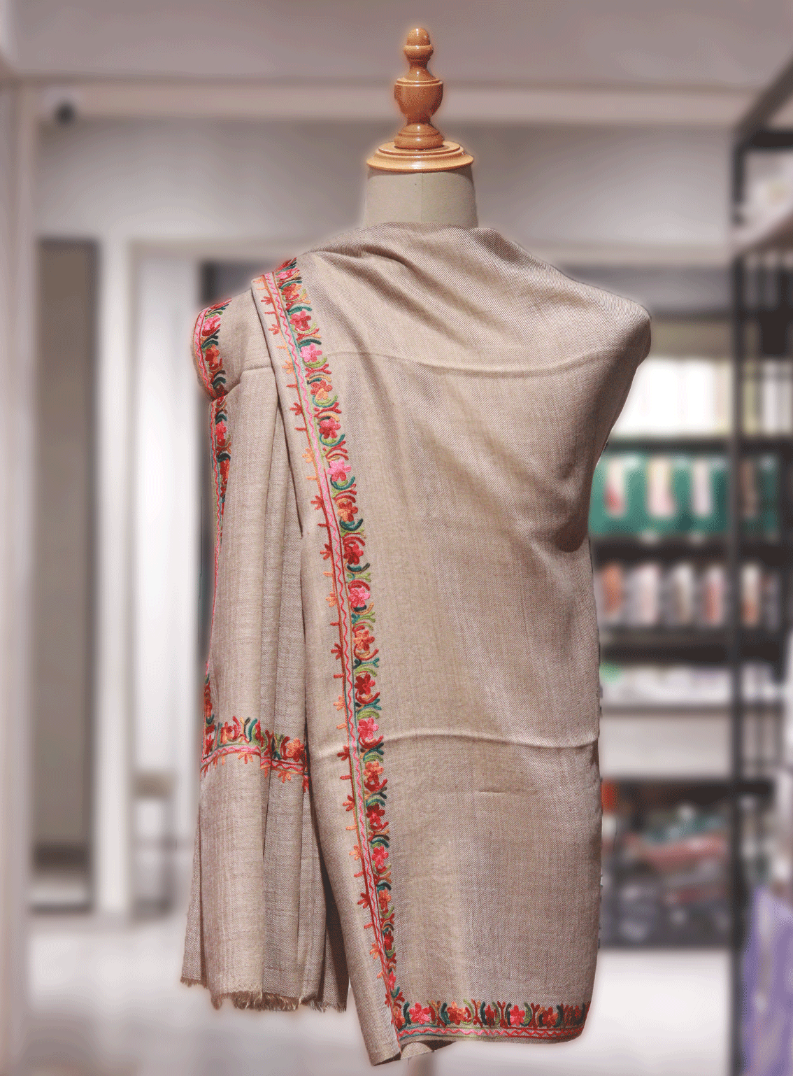 Royal Fashion Embroidered Woolen Shawl - RF23SH SS6A05-1