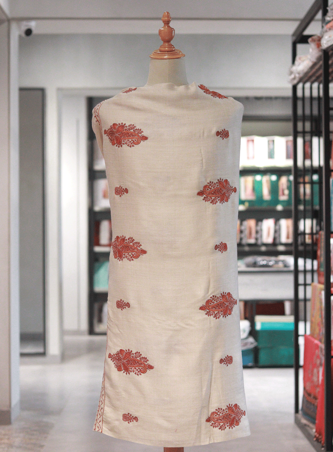 Royal Fashion Embroidered Woolen Shawl - RF23SH W620-B22