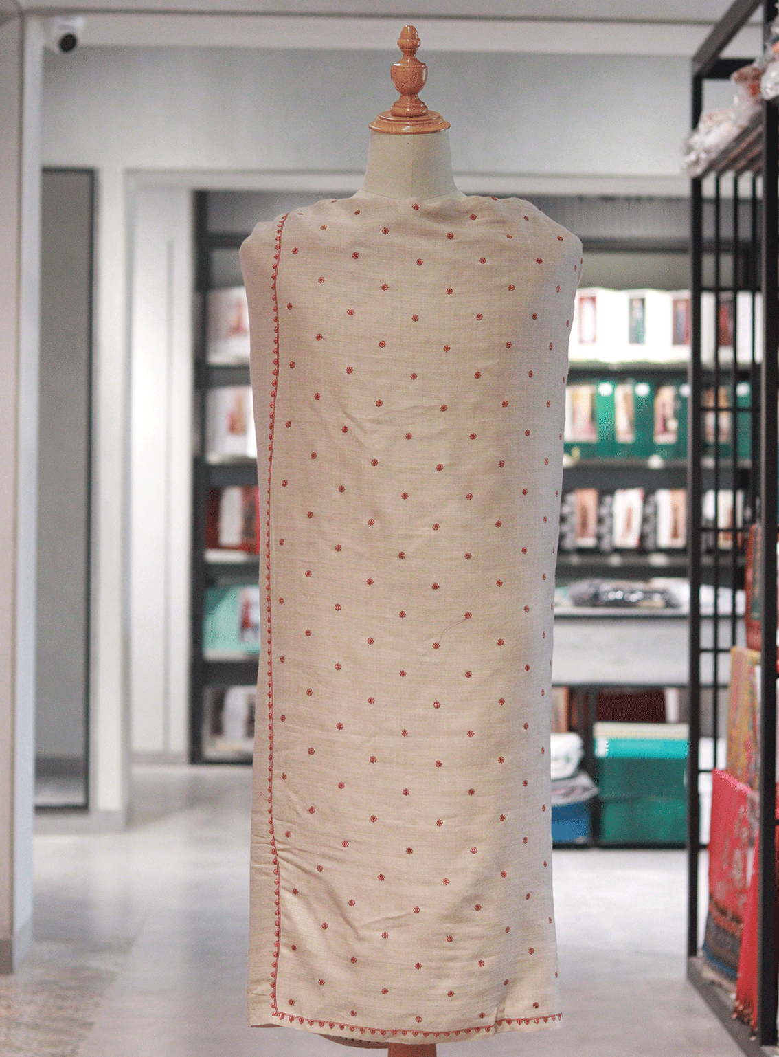 Royal Fashion Embroidered Woolen Shawl - RF23SH W622-BB02