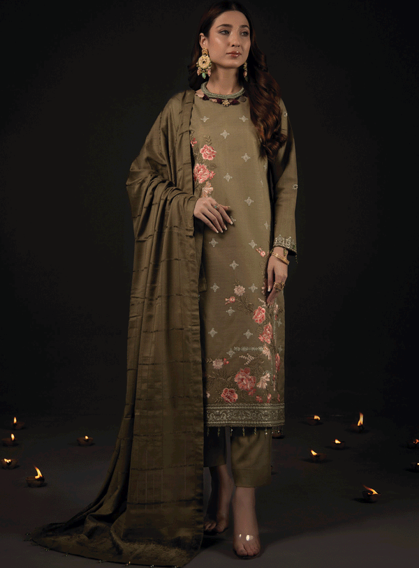 Saqafat By Schick Embroidered Karandi Unstitched 3 Piece Suit - SCK23SK 02