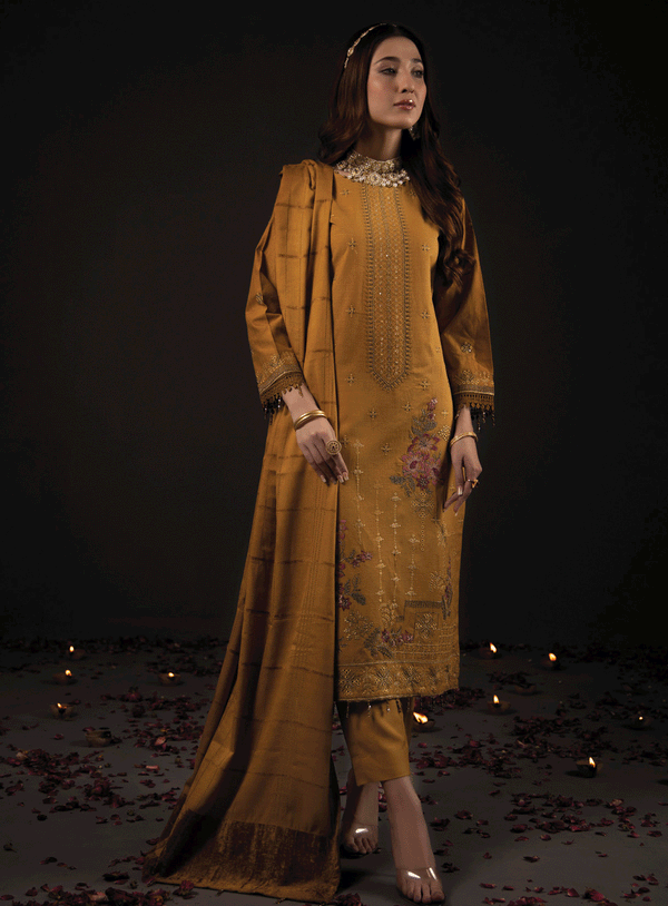 Saqafat By Schick Embroidered Karandi Unstitched 3 Piece Suit - SCK23SK 03