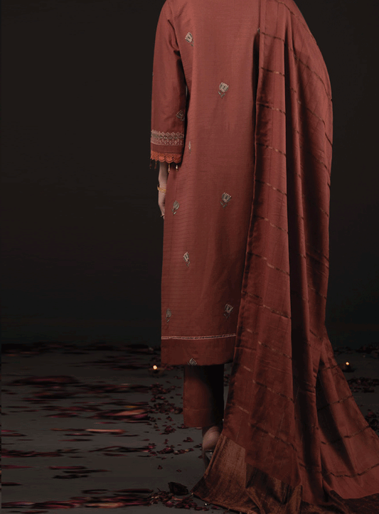 Saqafat By Schick Embroidered Karandi Unstitched 3 Piece Suit - SCK23SK 05
