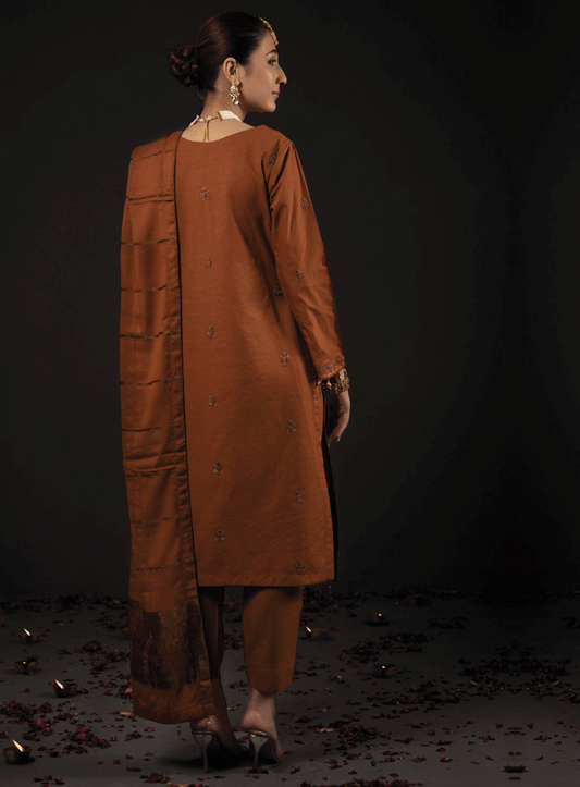 Saqafat By Schick Embroidered Karandi Unstitched 3 Piece Suit - SCK23SK 07