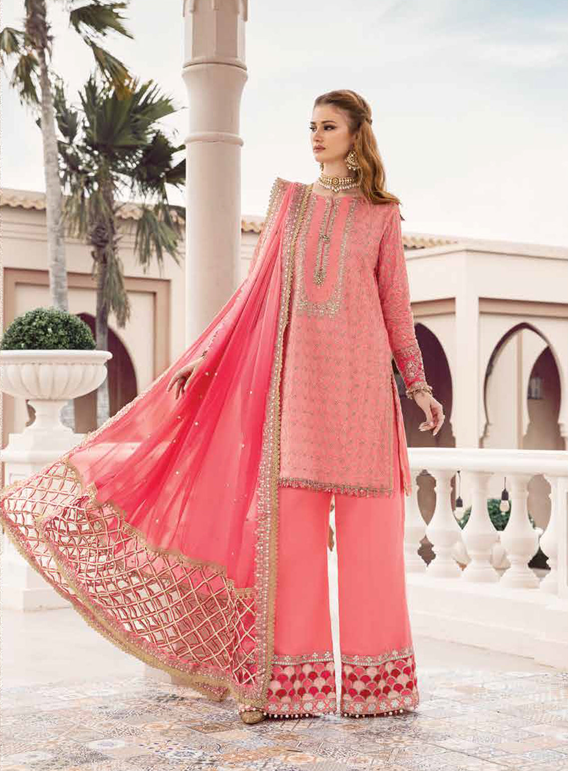 Sateen By Maria B Embroidered Cotton Satin Unstitched 3 Piece Suits - 01