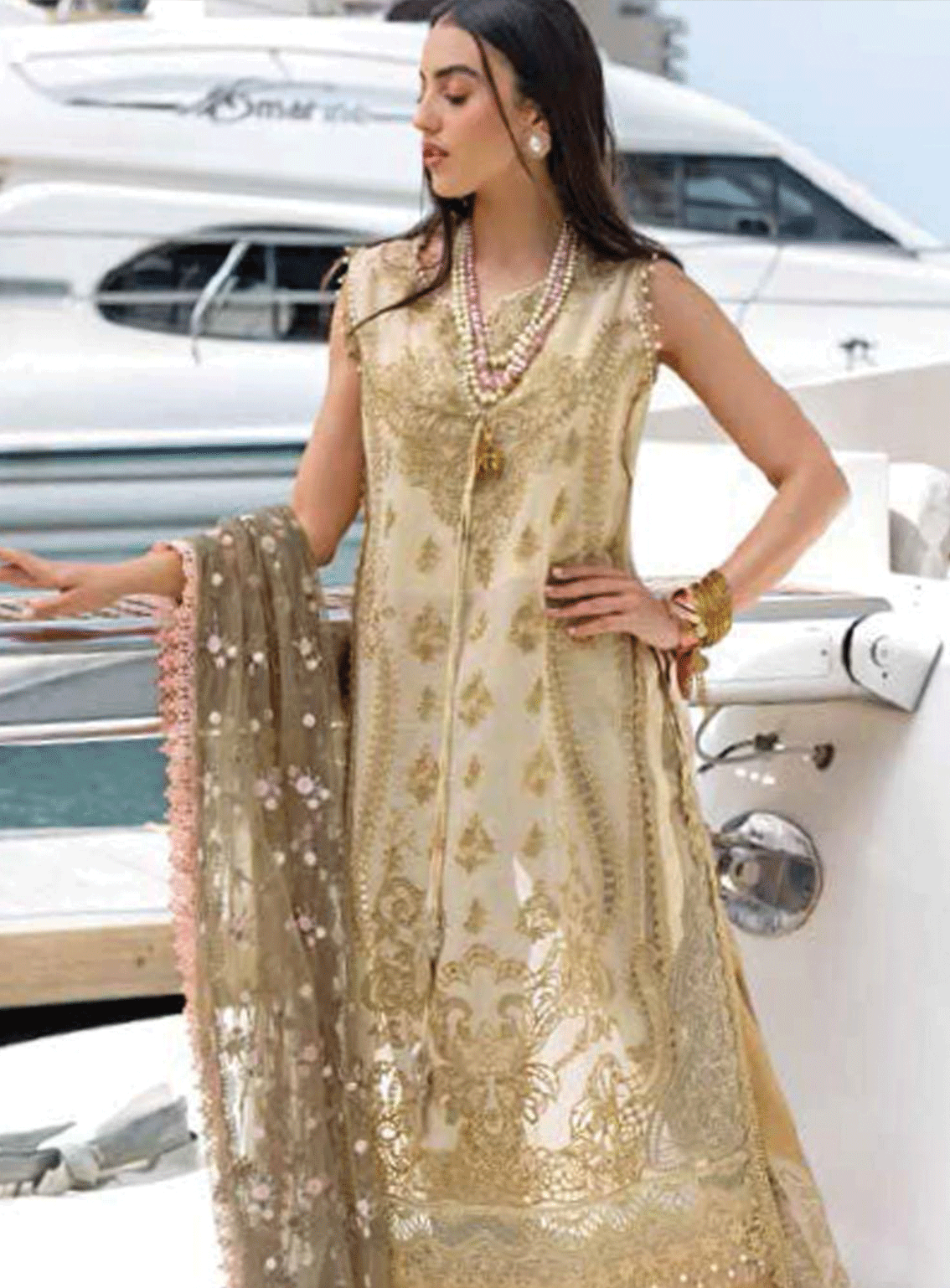 Sobia Nazir Embroidered Lawn Unstitched 3 Piece Suit - SN22L 10A