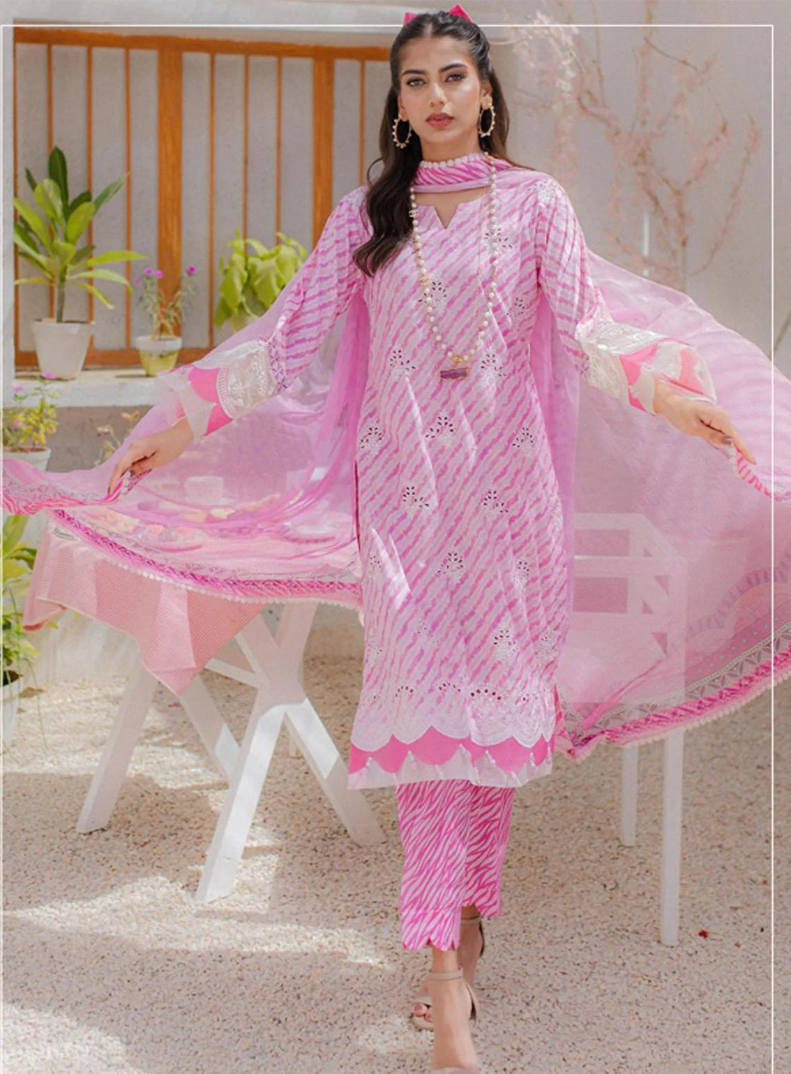 Sunshine Bloom By Al Zohaib Embroidered Cambric Unstitched 3 Piece Suit - 05