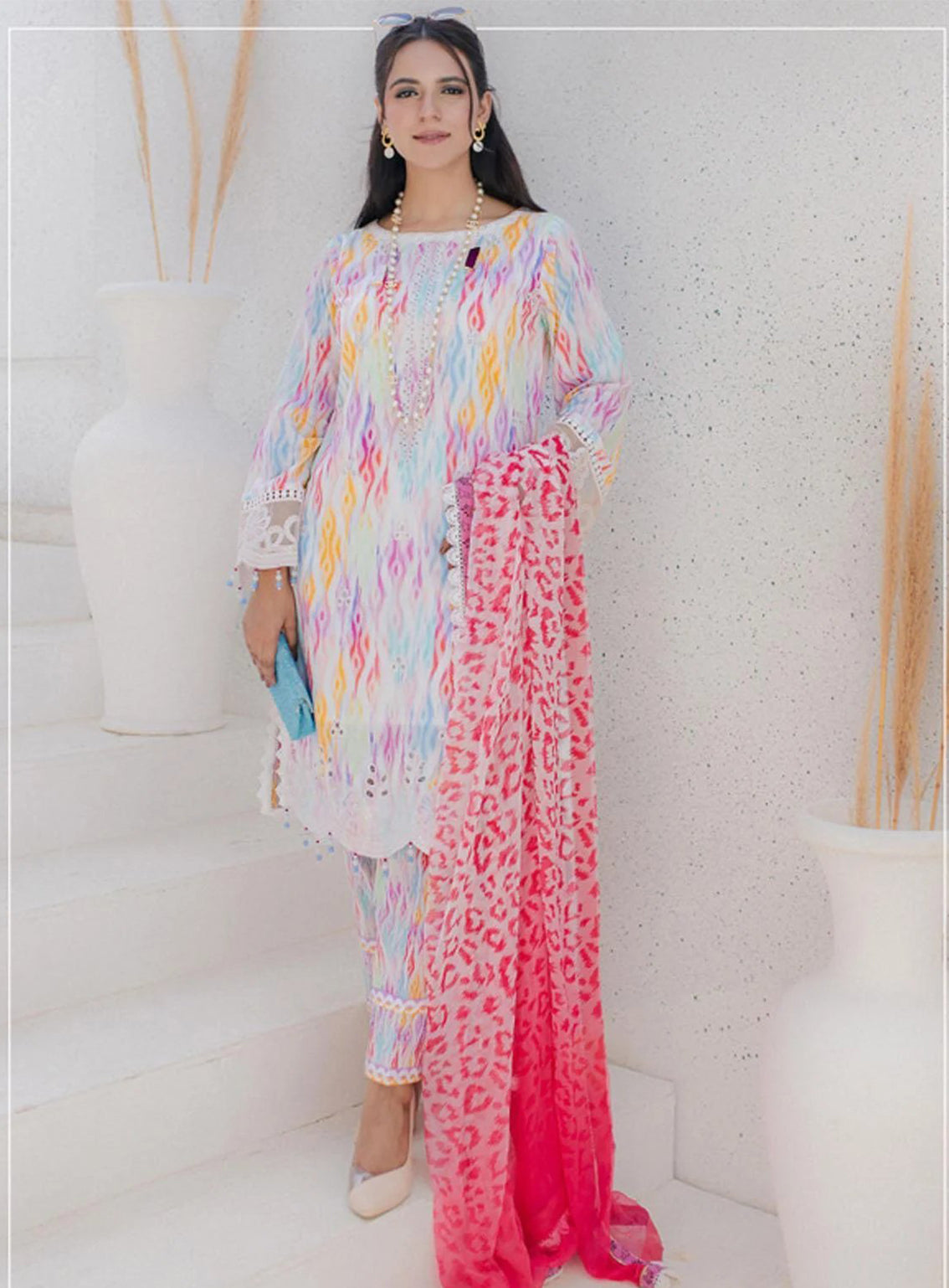Sunshine Bloom By Al Zohaib Embroidered Cambric Unstitched 3 Piece Suit - 07
