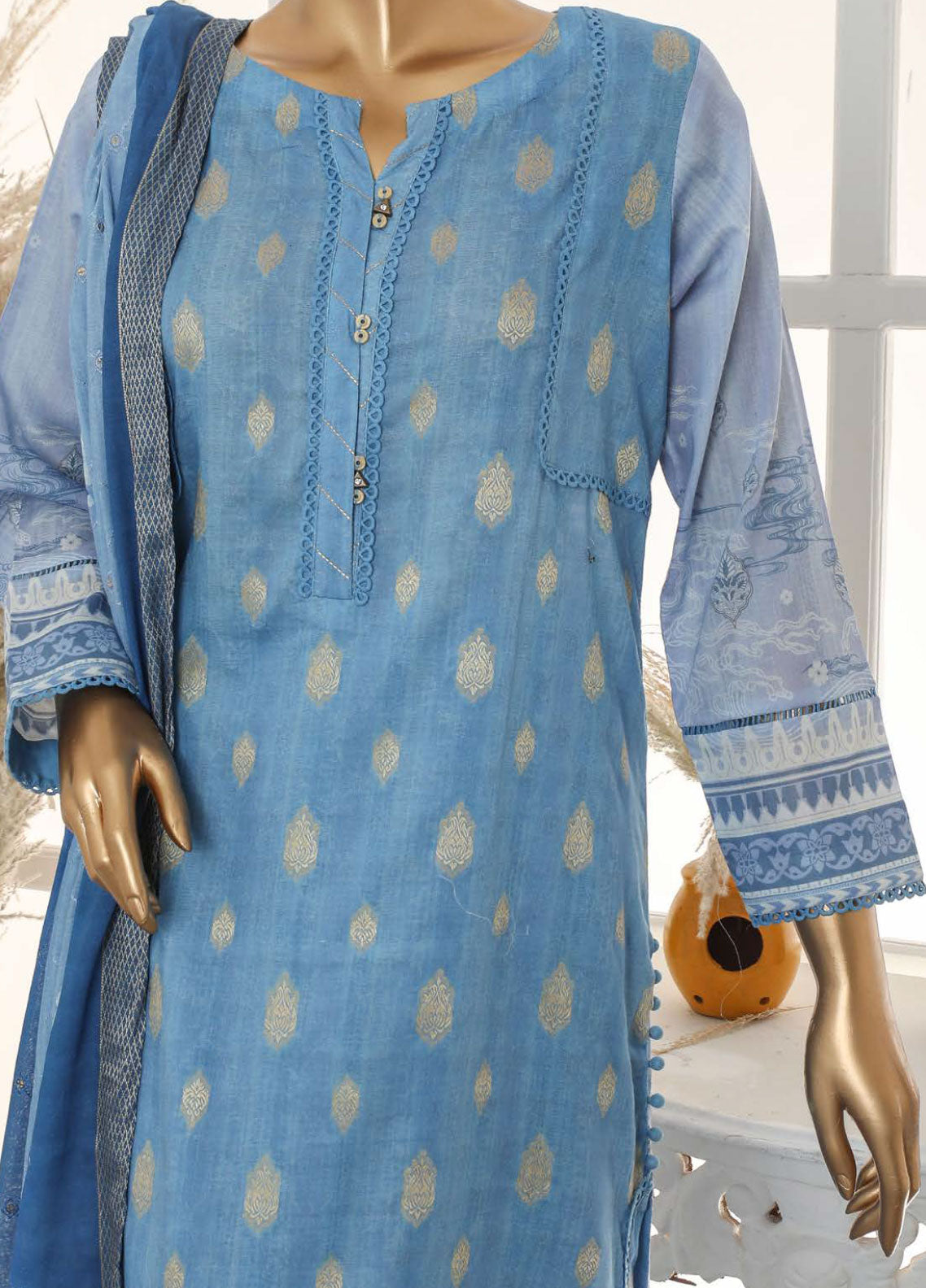 D#15985 HZ Diamond Nayab Emb Lawn Collection 123