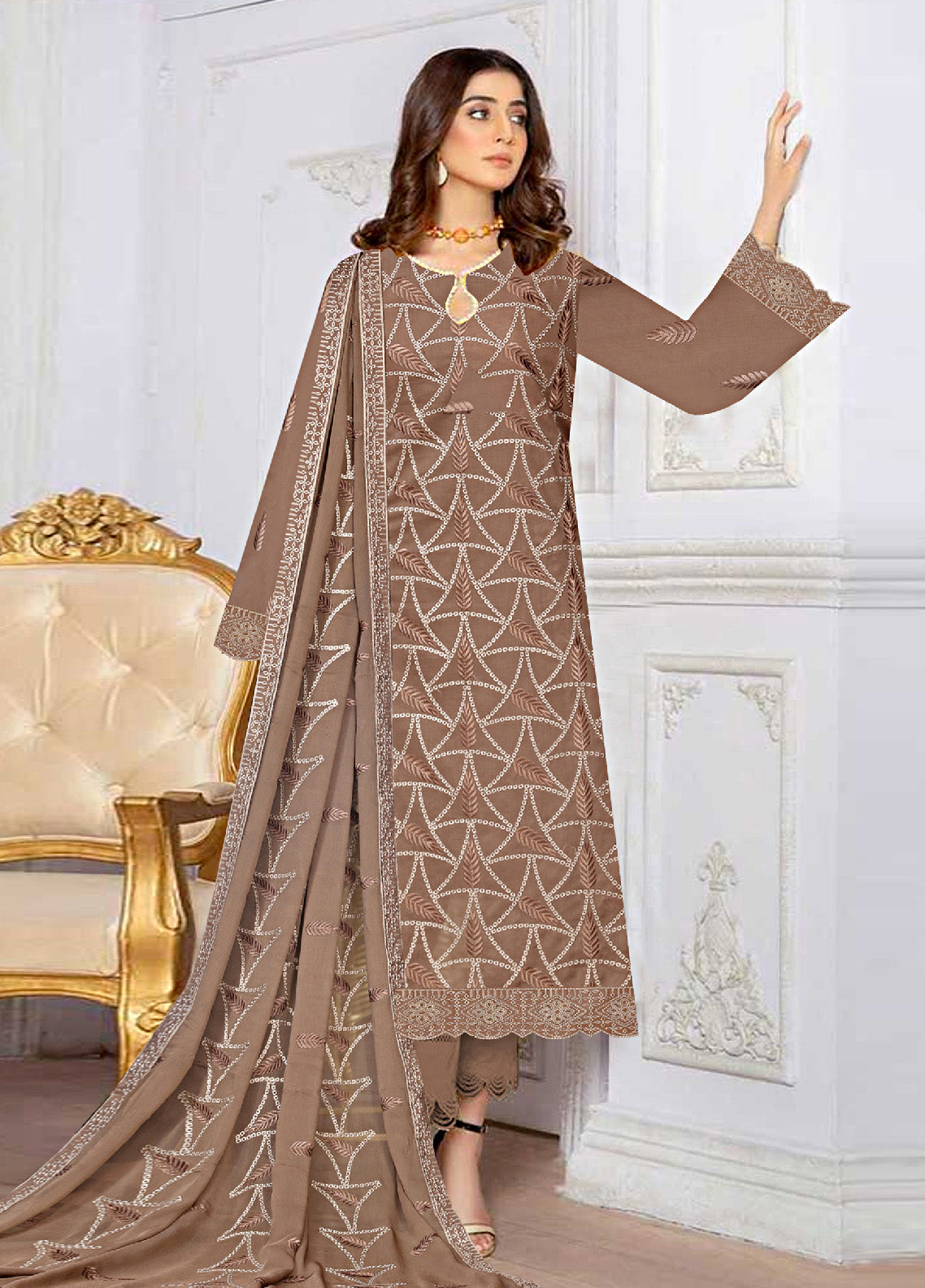 Taabina By Noor Fatima Embroidered Lawn Unstitched 3 Piece Suit - NF24TL NT-03