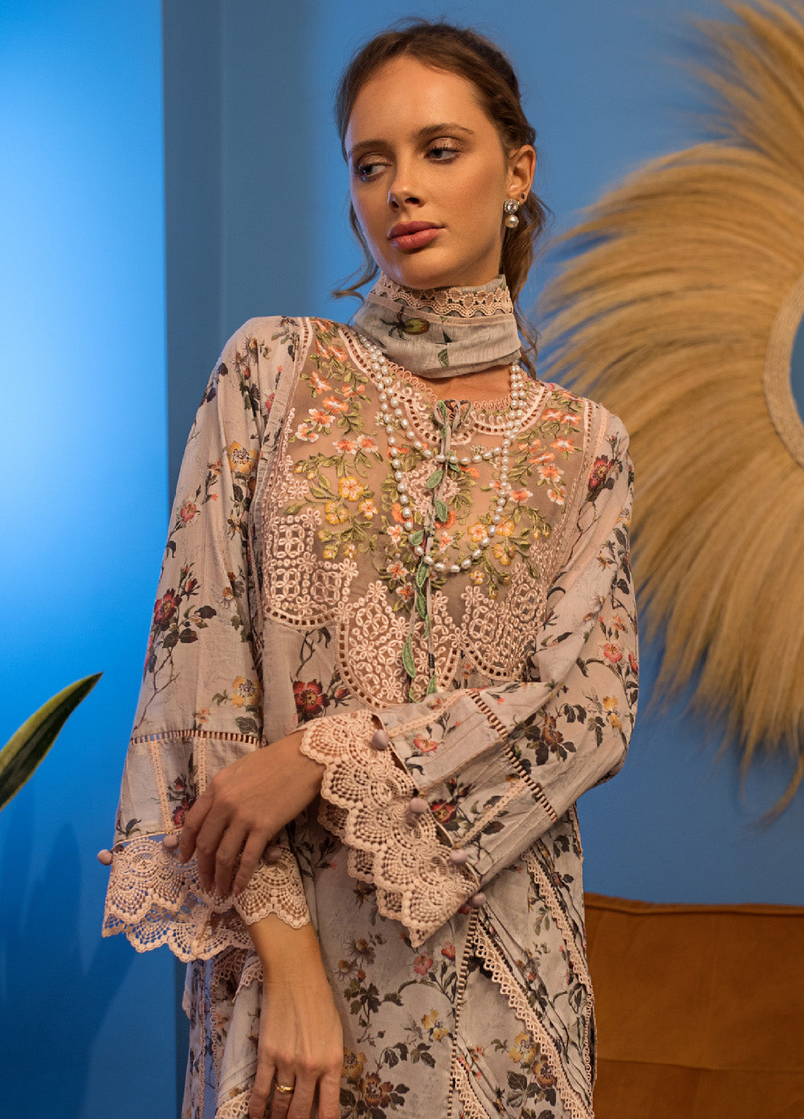Vital Spring by Sobia Nazir Embroidered Lawn 3 Piece Unstitched Suit SN24VS SVS24-3A