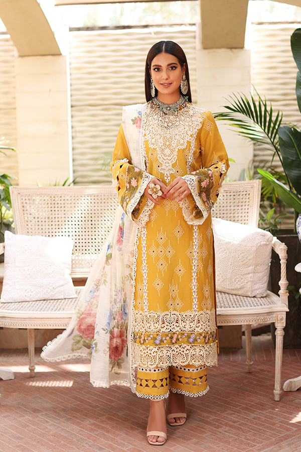 Kahf Unstitched 3 Piece Zafraan