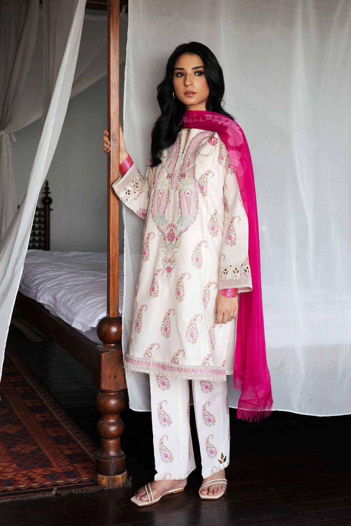 ZaraShajahan Unstitched 3 Piece D#10B