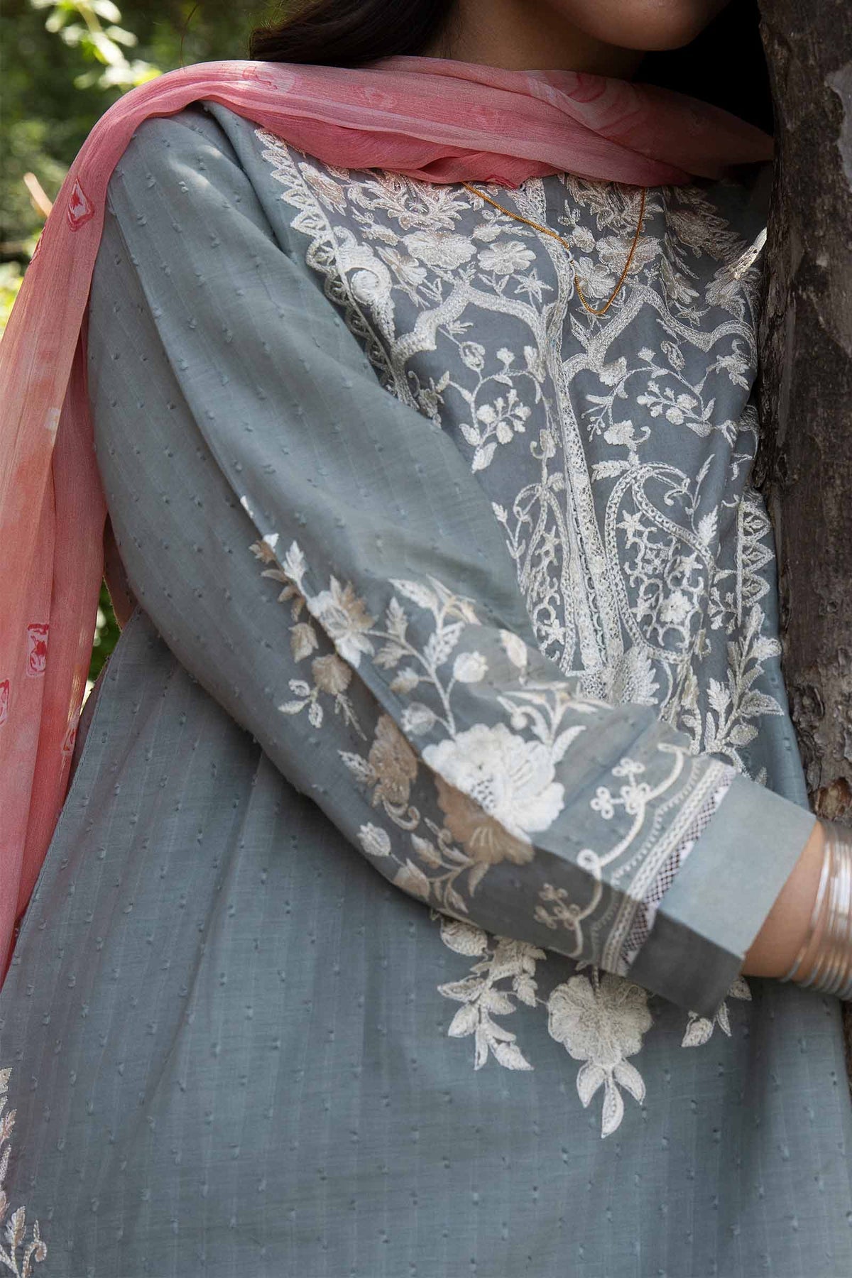 ZaraShajahan Unstitched 3 Piece D#4A