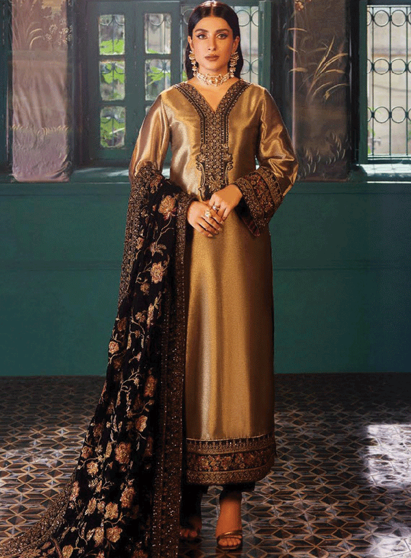 Zainab Chottani Embroidered Brocade Unstitched 3 Piece Suit - ZC23V 07 MAYSA