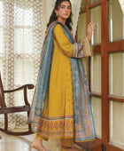 D#05 Qalamkar Qline Emb Linen Winter Collection 922