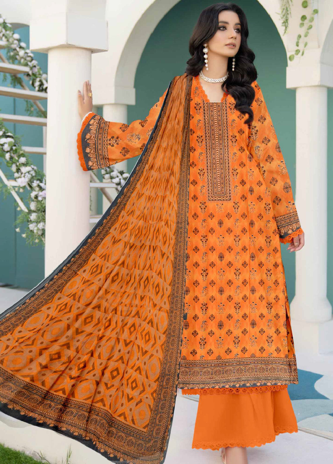 D'Vine By Five Star Digital Printed 3 Piece Unstitched Suit FS24DPL-1163