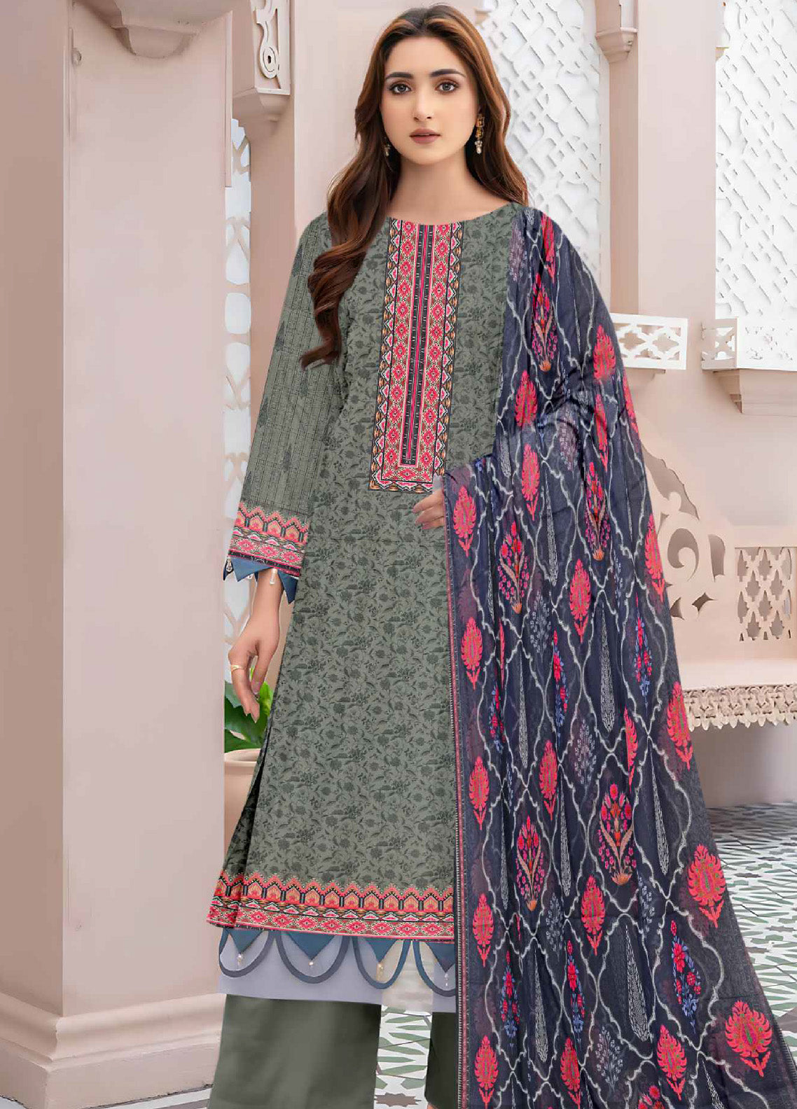 D'Vine By Five Star Digital Printed 3 Piece Unstitched Suit FS24DPL-1181