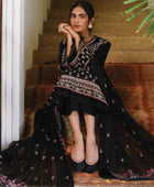 D#15 Qalamkar Qline Emb Linen Winter Collection 922