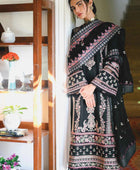 D#15 Qalamkar Qline Emb Linen Winter Collection 922
