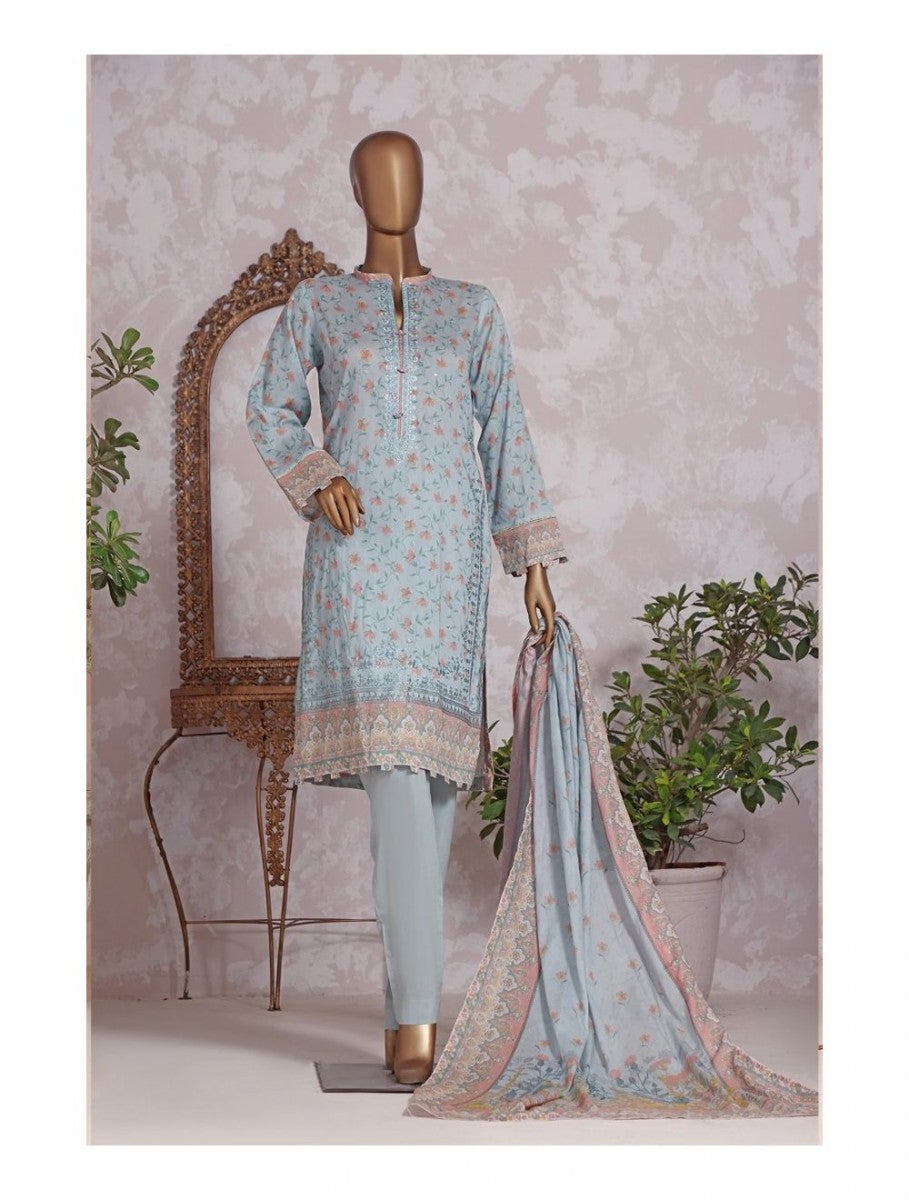 HZ Unstitched 3 Piece D#137