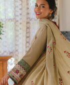 D#09 Qalamkar Qline Emb Linen Winter Collection 922