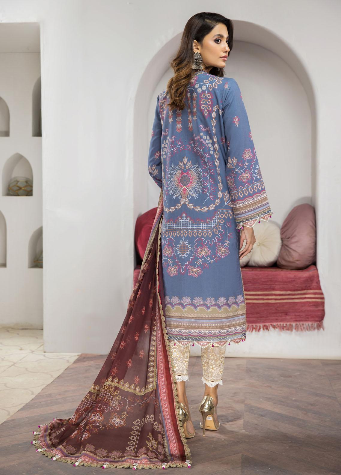 Anaya Unstitched 3 Piece Manizeh Royal Fashion