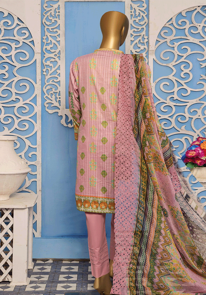 HZ Oriental Orchid Embroidered Lawn D#1164A