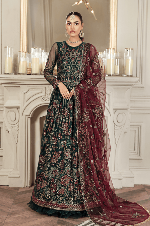 Zarif Unstitched 3 Piece Pine Green