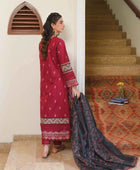 D#04 Qalamkar Qline Emb Linen Winter Collection 922