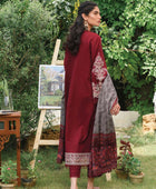 D#08 Qalamkar Qline Emb Linen Winter Collection 922
